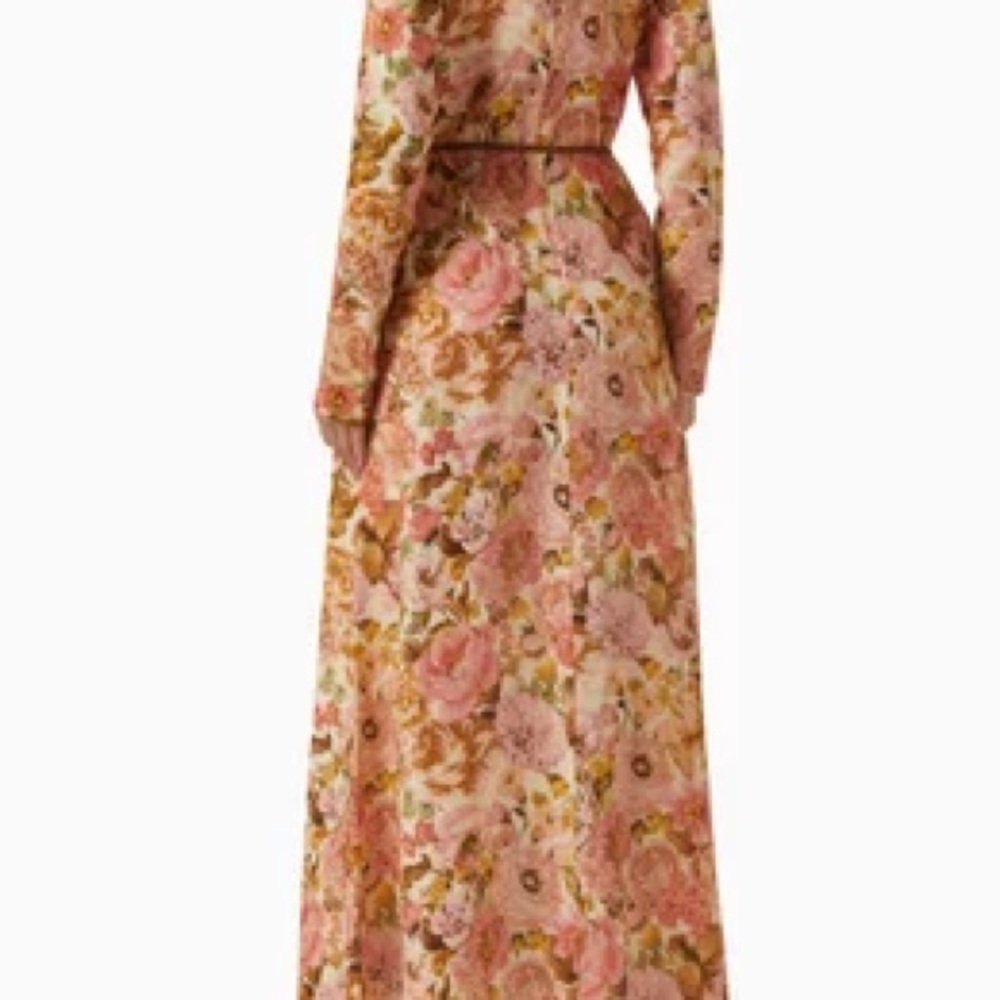 $750 ZIMMERMANN 
Floral Linen Maxi Dress - Multicoloured size 0 - Picture 5 of 12